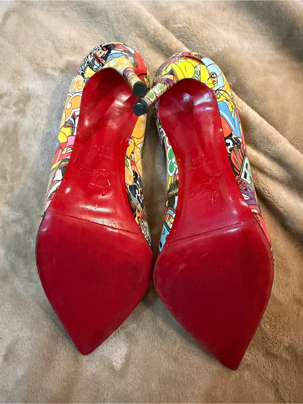CHRISTIAN LOUBOUTIN Multicolor Patent Leather Pigalle Follies Patent Pumps - Picture 9 of 12